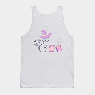 White Cat Witch Tank Top